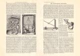 Alte astronomische Instrumente I. - III. historischer Druck Holzstich ca. 1902