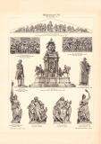 Bildhauerkunst XVI. 19. Jhr. historischer Druck Holzstich ca. 1902