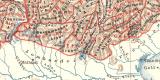Einteilung der Alpen historische Landkarte Lithographie ca. 1902