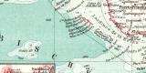 Cuba Puerto Rico Jamaika historische Landkarte Lithographie ca. 1903