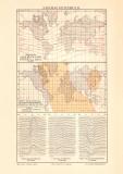 Erdmagnetismus II. historische Landkarte Lithographie ca....