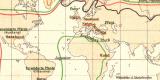 Verbreitung Hauss&auml;ugetiere historische Landkarte Lithographie ca. 1904