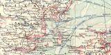 D&auml;nemark historische Landkarte Lithographie ca. 1903