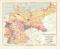 Bevölkerungs-Dichtigkeit Deutsches Reich historische Landkarte Lithographie ca. 1903