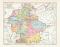 Deutschland um das Jahr 1.000 historische Landkarte Lithographie ca. 1903