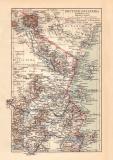 Deutsch Ostafrika historische Landkarte Lithographie ca. 1903