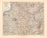 Frankreich Nordöstlicher Teil historische Landkarte...