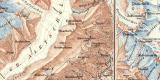 Gletscher I. historische Landkarte Lithographie ca. 1905