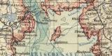 Gro&szlig;britannien Irland historische Landkarte Lithographie ca. 1904