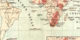 Entwicklung Britisches Kolonialreich historische Landkarte Lithographie ca. 1906