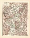 Großherzogtum Hessen historische Landkarte...
