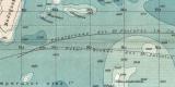 Indischer Ozean Meerestiefen historische Landkarte Lithographie ca. 1905