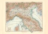 Italien Nördliche Hälfte historische Landkarte...