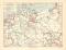 Deutschlands Schiffahrtsstraßen historische Landkarte Lithographie ca. 1905