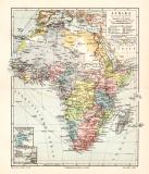 Afrika politische &Uuml;bersicht historische Landkarte...