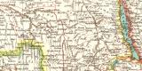Äquatorial Afrika historische Landkarte Lithographie...