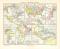Amerika Geschichte historische Landkarte Lithographie ca. 1902