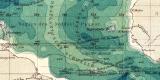 Atlantischer Ozean Meerestiefen historische Landkarte...