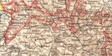 Braunschweig Lippe Waldeck historische Landkarte Lithographie ca. 1903