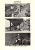 Stadtbahnen II. - III. historischer Druck Autotypie ca. 1907