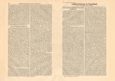 Unfallversicherung in Deutschland historischer Buchdruck ca. 1908