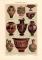 Griechische Vasen I. historischer Druck Chromolithographie ca. 1908