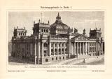 Reichstagsgebäude in Berlin I. - II. historischer...