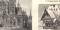 Russische Kultur und Kunst I. - II. historischer Druck Holzstich ca. 1907