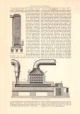 Schwefels&auml;urefabrikation historischer Druck Holzstich ca. 1907