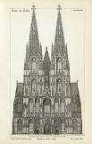 Dom zu K&ouml;ln I. - II. historischer Druck Holzstich ca. 1905