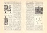 Elektrische Uhren historischer Druck Holzstich ca. 1908