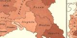 Kriminalstatistik Deutsches Reich I. historische Landkarte Lithographie ca. 1905
