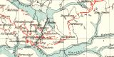 Urstromt&auml;ler Norddeutschlands historische Landkarte Lithographie ca. 1906