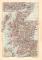 Schottland historische Landkarte Lithographie ca. 1907