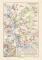 Leipziger Völkerschlacht historische Landkarte Lithographie ca. 1905