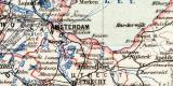 Niederlande historische Landkarte Lithographie ca. 1906