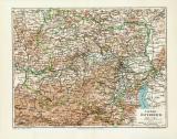 Nieder-Österreich historische Landkarte Lithographie...