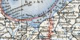 Ost &amp; Westpreussen historische Landkarte Lithographie ca. 1906