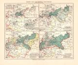 Preussen Geschichte historische Landkarte Lithographie...