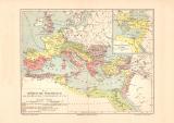 Das Römische Weltreich historische Landkarte...