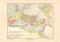 Das R&ouml;mische Weltreich historische Landkarte Lithographie ca. 1907