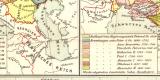 Russisches Reich Geschichte historische Landkarte Lithographie ca. 1907