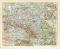 Schlesien historische Landkarte Lithographie ca. 1907