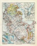 Schleswig Holstein Helgoland historische Landkarte Lithographie ca. 1907