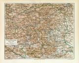 Steiermark historische Landkarte Lithographie ca. 1905