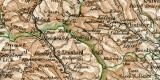 Steiermark historische Landkarte Lithographie ca. 1905