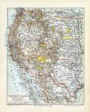 Vereinigte Staaten Westliches Blatt historische Landkarte...