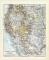 Vereinigte Staaten Westliches Blatt historische Landkarte Lithographie ca. 1908