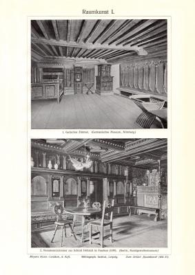 Raumkunst I. - II. historischer Druck Autotypie ca. 1909