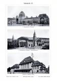 Bahnhöfe IV. - V. historischer Druck Autotypie ca. 1913